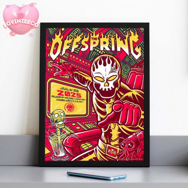 The Offspring Live Show Print At Ruoff Music Center In Noblesville Indiana On July 26 2025 Sci Fi Comic Alien Skeleton Home Decor Poster Canvas