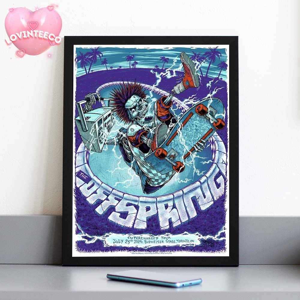 The Offspring Poster At Budweiser Stage In Toronto ON On July 23 2025 Supercharged Tour Punk Skate Style Home Decor Poster Canvas