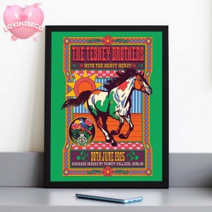 The Teskey Brothers Poster At Trinity College In Dublin On June 30 2025 Psychedelic Horse Art Home Decor Poster Canvas