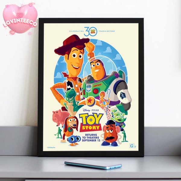 Toy Story 30th Anniversary Poster September 12 2025 Disney Pixar Classic Movie Art Print Retro Cartoon Home Decor Poster Canvas
