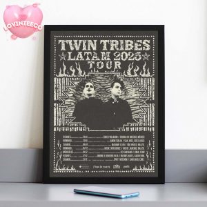 Twin Tribes Poster For LATAM Tour In Mexico Costa Rica Brazil Peru Argentina Chile 2025 Featuring Gothic Rock Aesthetic Home Decor Poster Canvas