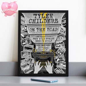 Tyler Childers Tour Poster With Typewriter And Photo Art At Alpine Valley In East Troy WI July 26 2025 Home Decor Poster Canvas