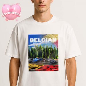 Williams Racing Poster At Spa-Francorchamps In Belgium With Albon And Sainz 2025 Unisex T-Shirt