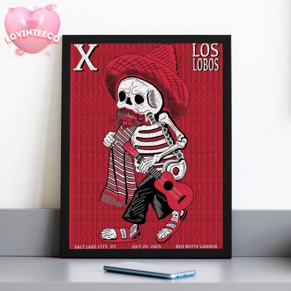 X And Los Lobos Live Concert Poster At Red Butte Garden In Salt Lake City Utah On July 20 2025 Home Decor Poster Canvas