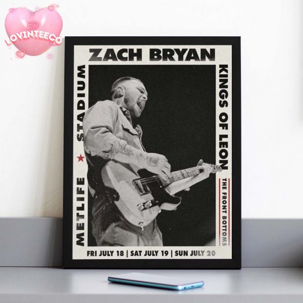 Zach Bryan Live Show Poster Music At MetLife Stadium In East Rutherford NJ July 18 To 20 2025 Home Decor Poster Canvas