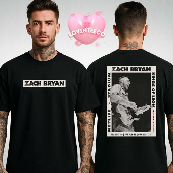 Zach Bryan Live Show Poster Music At MetLife Stadium In East Rutherford NJ July 18 To 20 2025 Two Sides Unisex T-Shirt