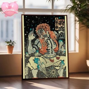Akaza Demon Slayer And Chicago Bulls Fusion In Old Japanese Style Tattoo 2025 Home Decor Poster Canvas