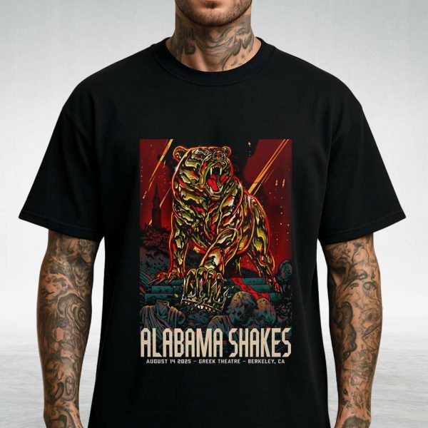 Alabama Shakes Live To The Concert At Greek Theatre In Berkeley CA On August 14 2025 Unisex T-Shirt