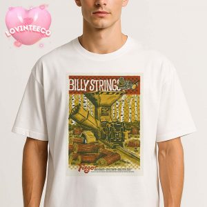 Billy Strings In Fargo North Dakota ND At Scheels Area On August 12 2025 Art By Travis Bone Unisex T-Shirt