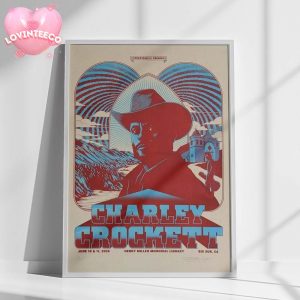 Charley Crockett Live Show Music At Hendry Miller Memorial Library In Big Sun CA On June 10 And 11 2025 Decor Poster Canvas