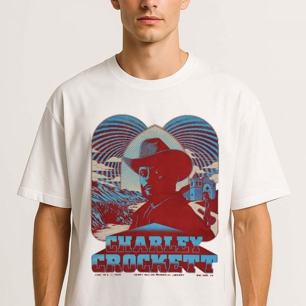 Charley Crockett Live Show Music At Hendry Miller Memorial Library In Big Sun CA On June 10 And 11 2025 Unisex T-Shirt