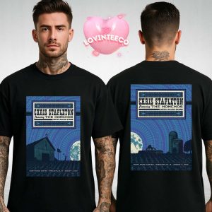 Chris Stapleton Tour Full Show Combined Poster For Noblesville IN Ruoff Music Center On August 1 2025 Two Sides Unisex T-Shirt