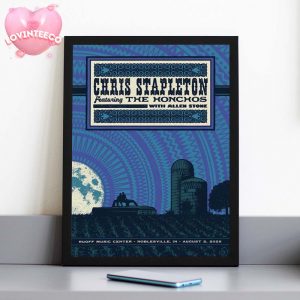 Chris Stapleton Tour Poster At Ruoff Music Center In Noblesville IN On August 2 2025 Home Decor Poster Canvas