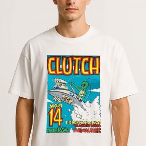 Clutch And The Inspector Cluzo With Blacktop Mojo At The Rave  Eagles Club In Milwaukee WI On August 14 2025 Unisex T-Shirt