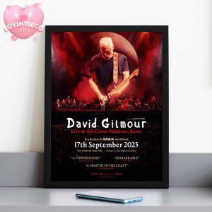 David Gilmour Live Show Poster At Circus Maximus In Rome On September 17 2025 Concert Film Release Home Decor Poster Canvas