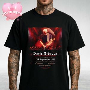 David Gilmour Live Show Poster At Circus Maximus In Rome On September 17 2025 Concert Film Release Unisex T-Shirt