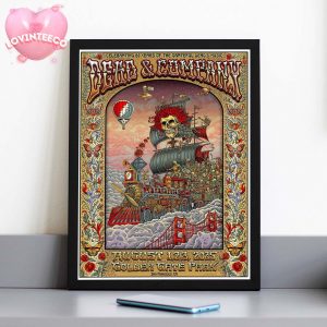 Dead And Company Poster At Golden Gate Park In San Francisco CA On August 1-3 2025 Celebrating 60 Years Of The Grateful Dead Art By Emek Home Decor Poster Canvas