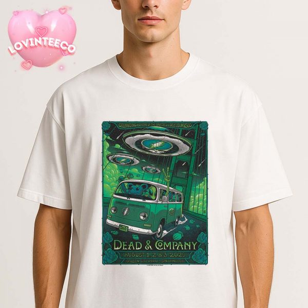 Dead And Company Poster At Golden Gate Park In San Francisco On August 1 To 3 2025 With Alien Spaceship Art Unisex T-Shirt