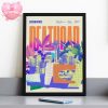 Earthless Tour Poster In October 2025 With Skull Pyramid Artwork And Red Psychedelic Font Home Decor Poster Canvas