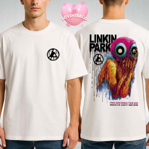 Linkin Park Poster At Target Center In Minneapolis MN On August 27 2025 From Zero World Tour 2025 Two Sides Unisex T-Shirt