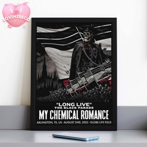 My Chemical Romance Concert Print At Globe Life Field In Arlington TX On August 2 2025 Home Decor Poster Canvas