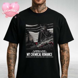 My Chemical Romance Concert Print At Globe Life Field In Arlington TX On August 2 2025 The Black Parade Revival Art Unisex T-Shirt