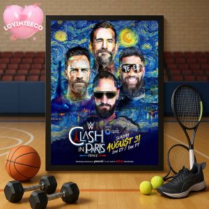 Paris Clash Under The Starry Night Sky Designed For Van Gogh Style on August 31 in France Home Decor Poster Canvas