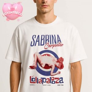 Sabrina Carpenter Live Show Music At Lollapalooza In Grant Park Chicago IL On August 3 2025 With Vintage Red White Blue Design Unisex T-Shirt