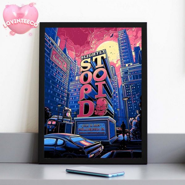 Slightly Stoopid Concert Poster In Philadelphia PA On July 31 2025 Dan Mumford Art Home Decor Poster Canvas