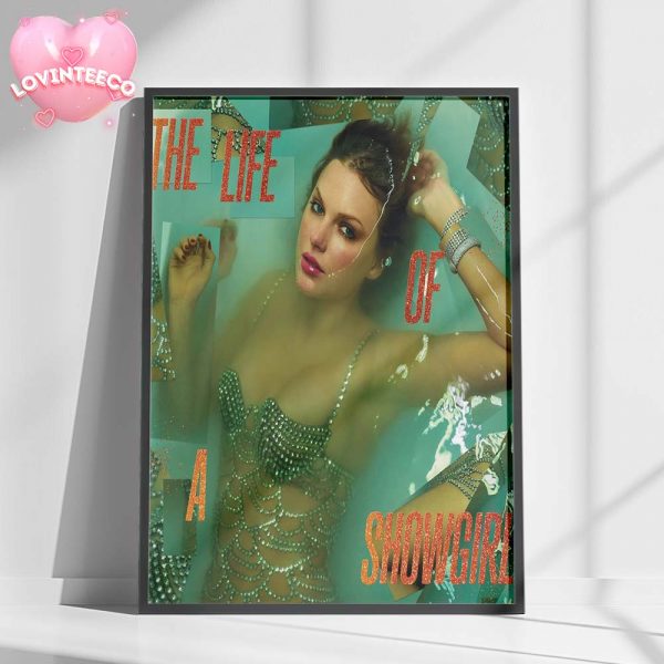 Taylor Swift Reveals The Life Of A Showgirl Album Cover And Track Titles Out October 3 2025 Home Decor Poster Canvas