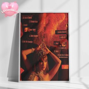 Taylor Swift tracklist For The Life Of A Showgirl Album released October 3 2025 Home Decor Poster Canvas