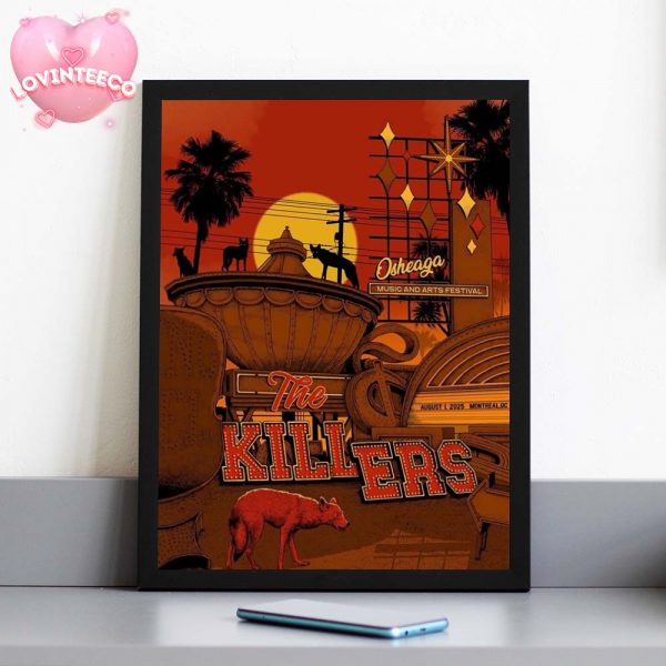The Killers Concert Poster At Osheaga Festival In Montreal On August 1 2025 Sunset Desert Theme Home Decor Poster Canvas