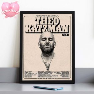 Theo Katzman Tour Poster In Australia 2025 Minimalist Solo Portrait Vintage Style Home Decor Poster Canvas