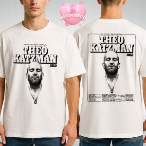 Theo Katzman Tour Poster In Australia 2025 Minimalist Solo Portrait Vintage Style Two Sides Unisex T-Shirt