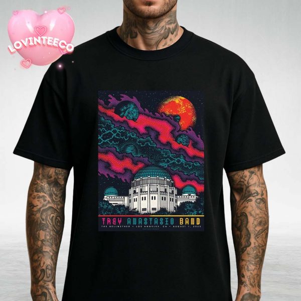 Trey Anastasio Band Art Print At The Bellwether In Los Angeles 2025 Psychedelic Galaxy Theme Unisex T-Shirt
