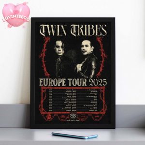 Twin Tribes Music Poster For Europe Tour In 2025 With Gothic Red Barbed Wire Artwork Home Decor Poster Canvas