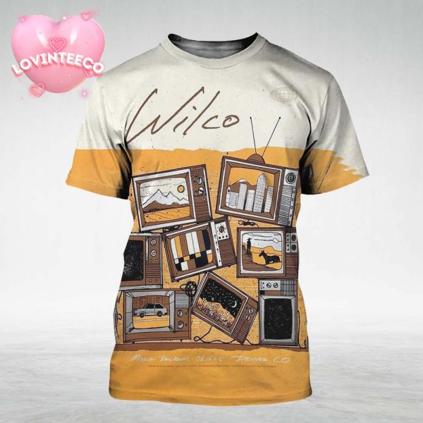 Wilco At Mission Ballroom In Denver Colorado On Saturday August 16 2025 All Over Print Shirt
